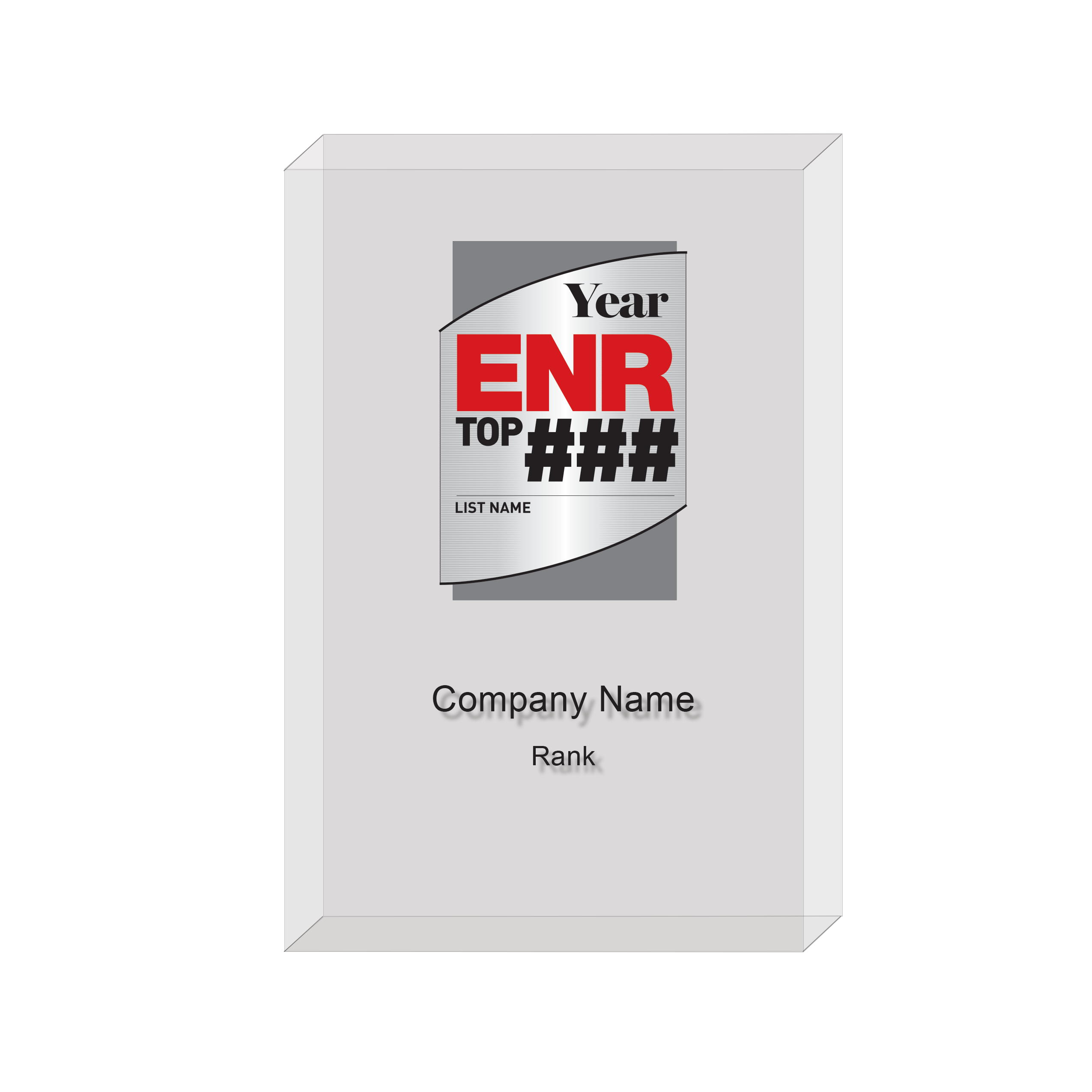 ENR National Top List acrylic block