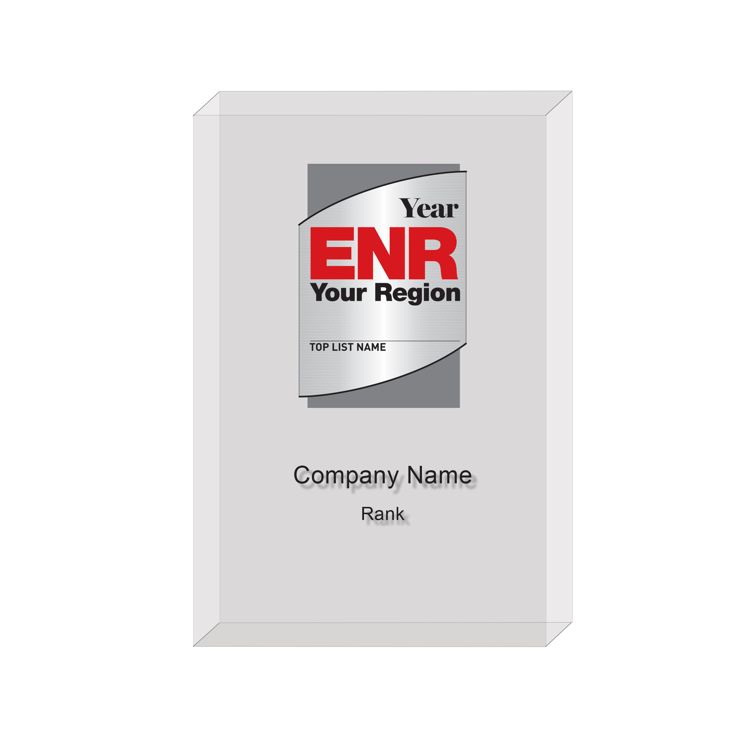ENR Regional Top List acrylic block