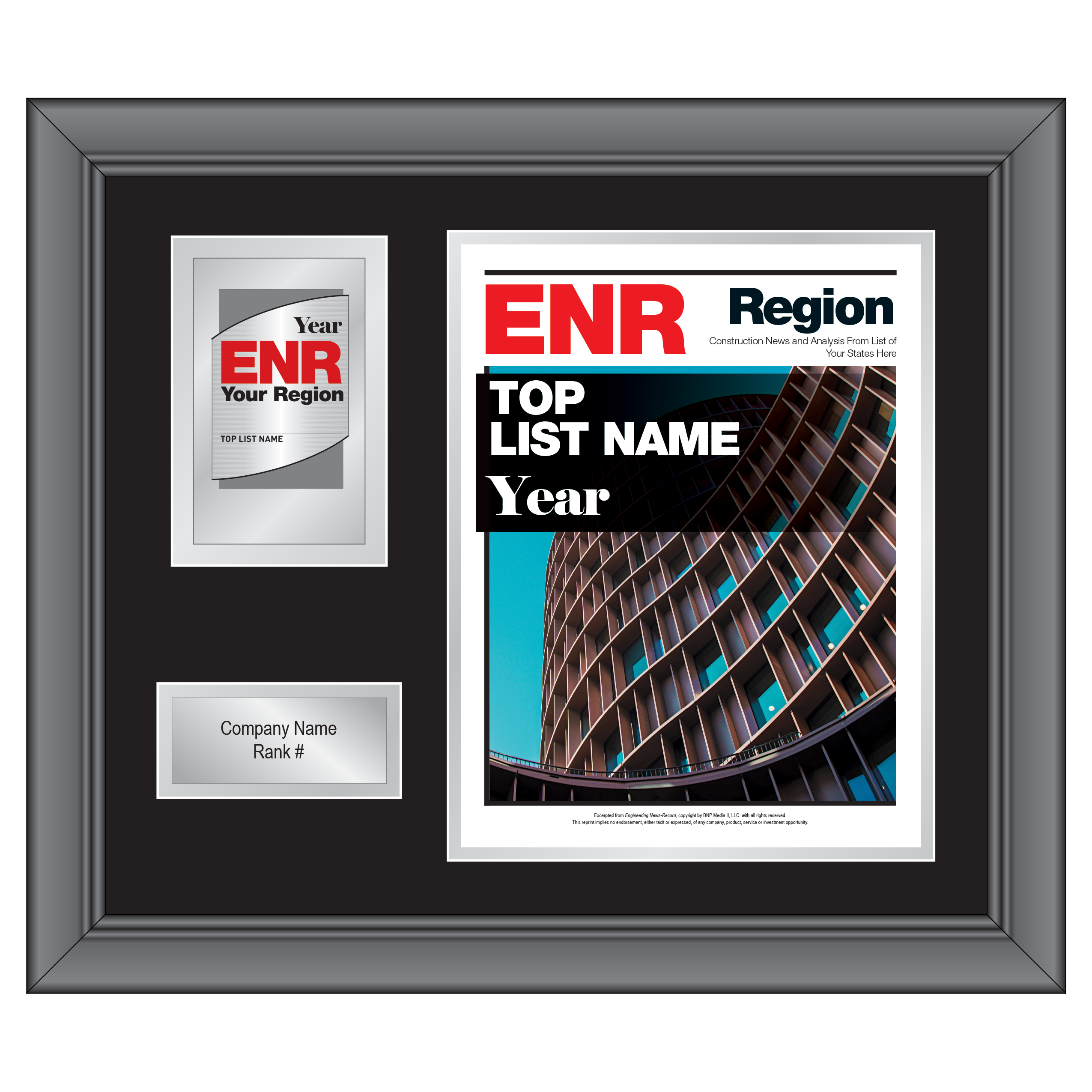 ENR Regional Top List executive framed award